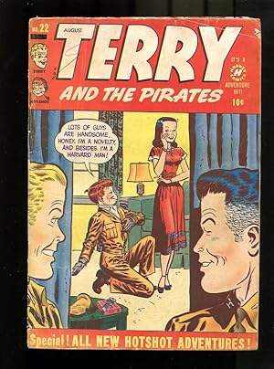 TERRY AND THE PIRATES 22-1950-AUGUST-MAN ON KNEES VG
