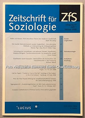 Imagen del vendedor de Zeitschrift fr Soziologie. ZfS (Jahrgang 37; Heft 1; Februar 2008) a la venta por Antiquariat Bernhard