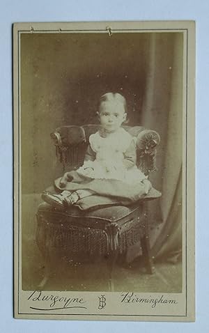 Carte De Visite: Studio Portrait of a Seated Young Child.