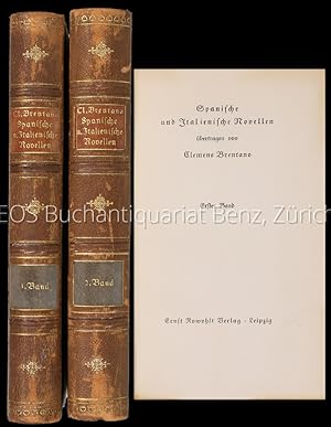 Bild des Verkufers fr Spanische und italienische Novellen bertragen von Clemens Brentano. zum Verkauf von EOS Buchantiquariat Benz