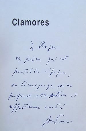 Bild des Verkufers fr Clamores - zum Verkauf von Le Livre  Venir
