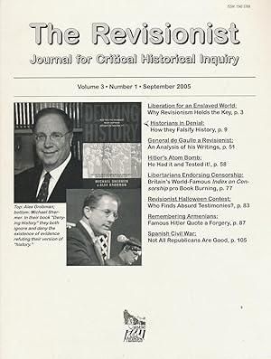 The Revisionist Journal for Critical Historical Inquiry 3/1 September, 2005