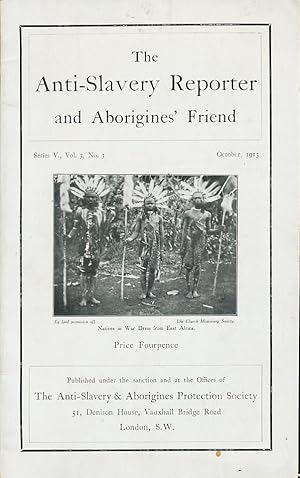 Imagen del vendedor de The Anti-Slavery Reporter and Aborigines' Friend, October 1913, Series V., Vol 3, No. 3 a la venta por CorgiPack