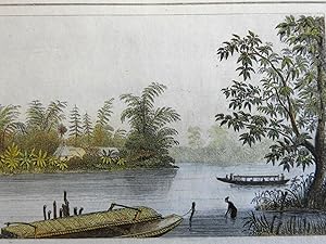 Pasig River Luzon Island Philippines fishing Boats Scenic View 1839 print