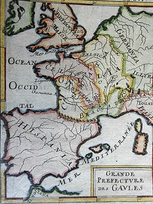 Western Europe Roman Empire Gaul Hispania Britannia Germania 1719 Mallet map