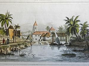 Balungao Luzon Island Philippines 1839 lovely early rare small city view