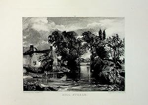 Plate - "Mill Stream" from English Landscape Scenery. A Series of Forty Mezzotinto Engravings on ...