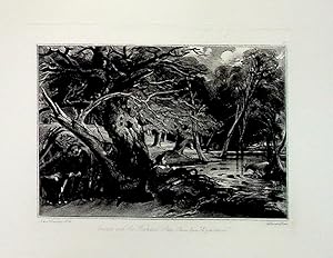 Seller image for Plate - "Jacques and the Wounded Stag (Scene from "As You Like It")" from English Landscape Scenery. A Series of Forty Mezzotinto Engravings on Steel from Pictures Painted by John Constable, R.A. for sale by The Kelmscott Bookshop, ABAA