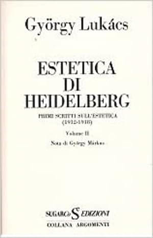 Bild des Verkufers fr Estetica di Heidelberg. Primi scritti sull'estetica 1912- 1918. vol.II. zum Verkauf von FIRENZELIBRI SRL