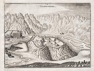 Image du vendeur pour Charboniere." - Chateau de Charbonnieres Savoie Aiquebelle Auvergne France gravure estampe mis en vente par Antiquariat Steffen Vlkel GmbH