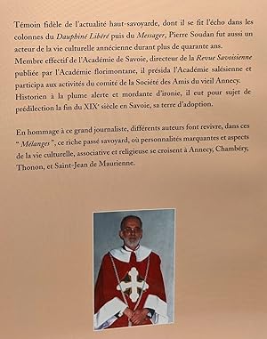 Imagen del vendedor de Mlanges ddis  la mmoire de Pierre Soudan - mmoires et documents publis par l'acadmie salsienne T.109 a la venta por crealivres