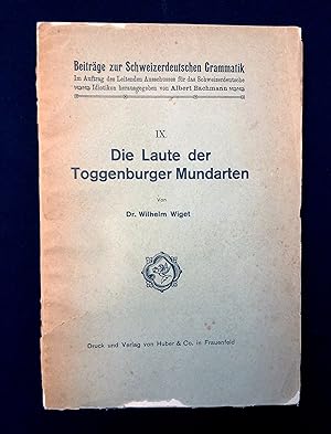 Die Laute der Toggenburger Mundarten