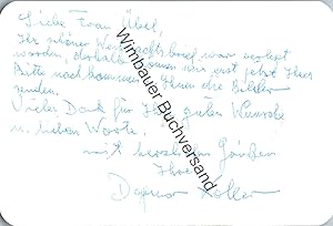 Bild des Verkufers fr Original Autograph Brief Dagmar Koller /// Autograph signiert signed signee zum Verkauf von Antiquariat im Kaiserviertel | Wimbauer Buchversand