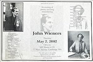 An evening of poetry and song remembering John Wieners