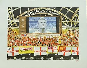 Seller image for ENGLAND, MY ENGLAND ORIGINAL LITHOGRAPH FIFA WORLD CUP JAPAN 2002 for sale by Hornseys