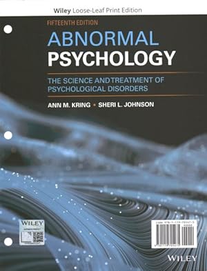 Imagen del vendedor de Abnormal Psychology : The Science and Treatment of Psychological Disorders a la venta por GreatBookPricesUK
