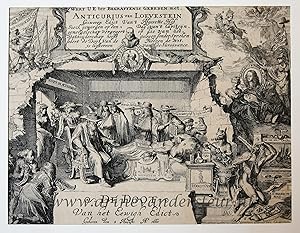 [Antique print; etching] De Doot Van het Eewigh Edict (de dood van het eeuwig edict), published 1...