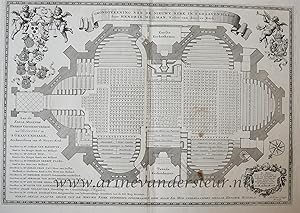 [Antique print; etching and engraving] GRONDTEKENING van de NIEUWEKERK in 's GRAVENHAAGE (Nieuwe ...