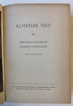 Almanak 1955 der Utrechtsche vrouwelijke studenten vereeniging, eerste uitgave 1923, Utrecht P. d...
