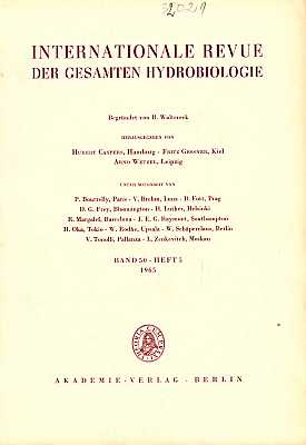 Bild des Verkufers fr Internationale Revue der gesamten Hydrobiologie und Hydrographie Bande 1-50 (1908-1965). Register zum Verkauf von ConchBooks