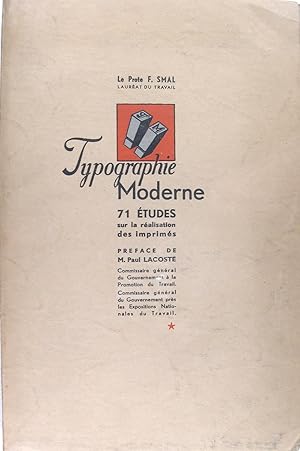 Typographie moderne, 71 études sur la réalisation des imprimés.
