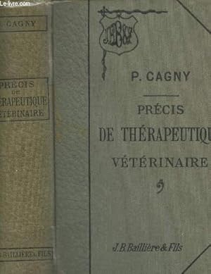 Imagen del vendedor de Prcis de thrapeutique, de matire mdicale et de pharmacie vtrinaire a la venta por Le-Livre