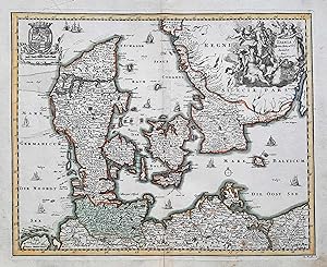 "Dania Jutia Holsatia Scandia." - Danmark Denmark Dänemark map Karte