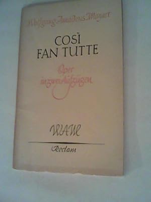 Imagen del vendedor de Cosi fan tutte a la venta por ANTIQUARIAT FRDEBUCH Inh.Michael Simon