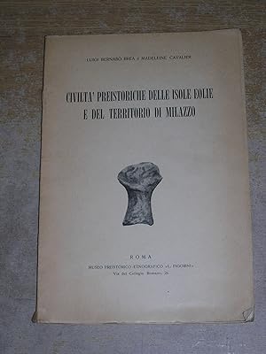 Bild des Verkufers fr Civilta Preistoriche Delle Isole Eolie E Del Territorio Di Milazzo zum Verkauf von Neo Books