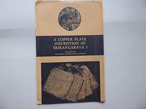 A Copper-Plate Inscription of Srirangaraya I. (By) Jean Filliozat, Vasundhara and Pierre-Sybiram ...