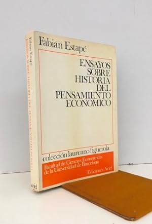 Ensayos sobre historia del pensamiento económico. Firmado y dedicado por el autor