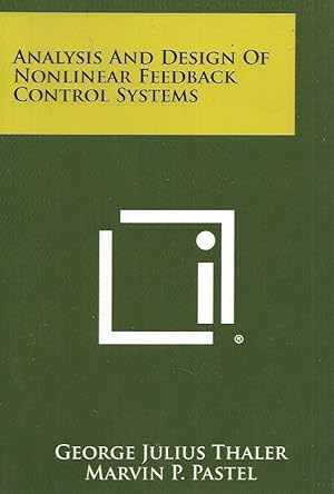 Bild des Verkufers fr Analysis and Design of Nonlinear Feedback Control Systems zum Verkauf von San Francisco Book Company