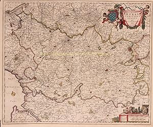 Bild des Verkufers fr GRAAFSCHAP ARTESI (ARTOIS) "Geographica Artesiae Comitatus Tabula", kopergravure uitgegeven te Amsterdam door Nicolaes Visscher I als deel van diens "Atlas Contractus" tussen 1656-1677 zum Verkauf von Inter-Antiquariaat Mefferdt & De Jonge