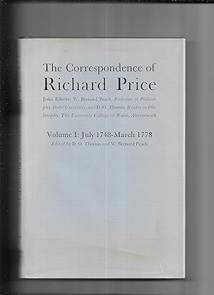 Seller image for Correspondence of Richard Price Volume 1 : July 1748-March 1778 for sale by Gwyn Tudur Davies