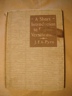 A Short Introduction to English Versification