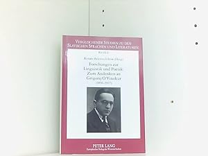 Forschungen zur Linguistik und Poetik:- Zum Andenken an Grigorij O. Vinokur (1896-1947)- Issledov...