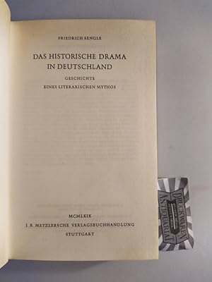 Seller image for Das historische Drama in Deutschland. Geschichte eines literarischen Mythos. for sale by Druckwaren Antiquariat