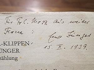 Immagine del venditore per SIGNIERTER SONDERDRUCK 1939 Auf den Marmor-Klippen. Beginn einer Erzhlung. In Corona, Jahrgang IX (1939) Heft 3 venduto da Antiquariat im Kaiserviertel | Wimbauer Buchversand