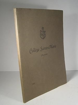 Collège Sainte-Marie. Montréal. 16e Souvenir annuel. 1931