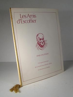 Les Amis d'Escoffier. Menu