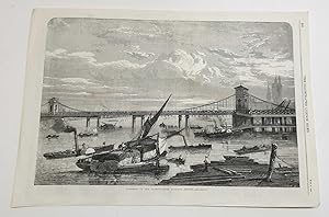 Image du vendeur pour Progress of the Charing Cross Railway Bridge (1863) mis en vente par Maynard & Bradley
