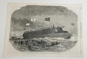 Bild des Verkufers fr Launch of the Russian Ironclad Floating Battery Pervenetz (1863) zum Verkauf von Maynard & Bradley