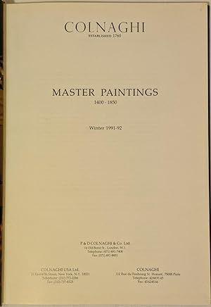 Colnaghi. Master paintings 1400-1850 (Winter1991-92)