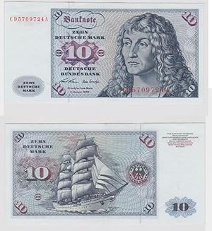 T147583 Banknote 10 DM Deutsche Mark Ro. 270a Schein 2.Jan. 1970 KN CD 5709724 A