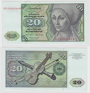 T148360 Banknote 20 DM Deutsche Mark Ro. 271b Schein 2.Jan. 1970 KN GE 8342164 W