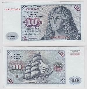 T140449 Banknote 10 DM Deutsche Mark Ro. 270a Schein 2.Jan. 1970 KN CD 5197688 A