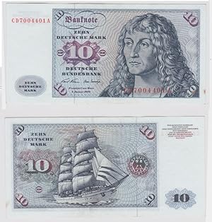 T141589 Banknote 10 DM Deutsche Mark Ro. 270a Schein 2.Jan. 1970 KN CD 7004401 A
