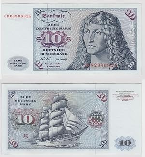 T147082 Banknote 10 DM Deutsche Mark Ro. 270a Schein 2.Jan. 1970 KN CD 8298692 A