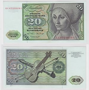 T148250 Banknote 20 DM Deutsche Mark Ro. 271a Schein 2.Jan. 1970 KN GC 6723628 C