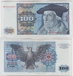 T146275 Banknote 100 DM Deutsche Mark Ro 278a Schein 1.Juni 1977 KN NG 4665560 F